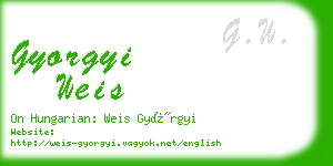 gyorgyi weis business card